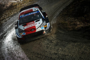 Elfyn Evans (GB) and Scott Martin (GB) of team Toyota Gazoo Racingare seen racing on special stage nr. 7 during the World Rally Championship Monte Carlo in Gap, France on 22,January // Jaanus Ree/Red Bull Content Pool // SI202101220158 // Usage for editorial use only //