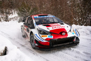 Sebastien Ogier (FRA) and Julien Ingrassia (FRA) of Team Toyota Gazoo Racing are racing during World Rally Championship Monte-Carlo in Gap, France on January 24, 2021 // Jaanus Ree/Red Bull Content Pool // SI202101240031 // Usage for editorial use only //