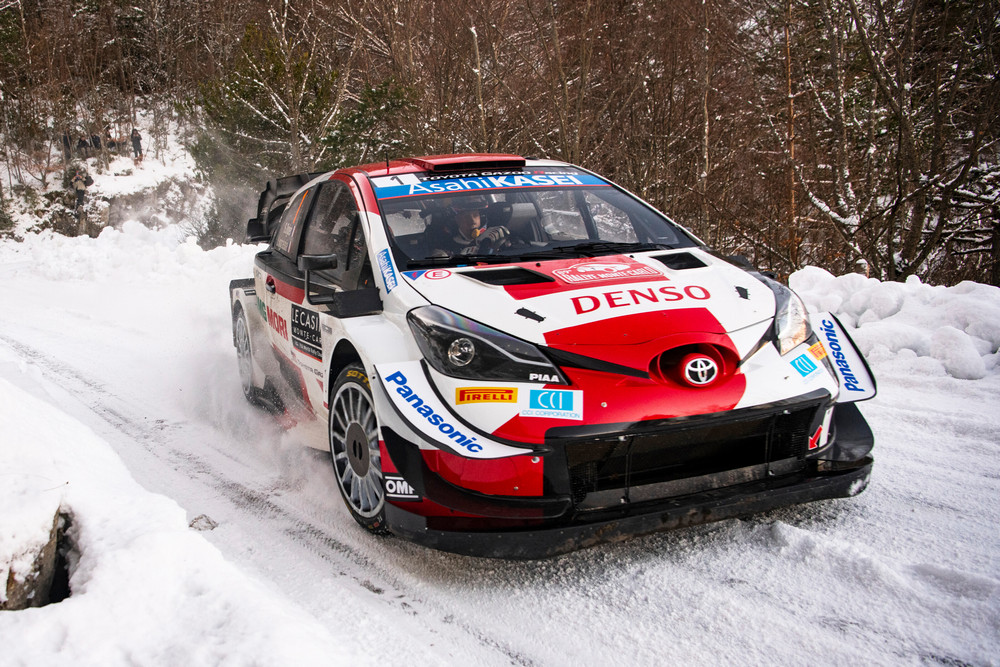 Sebastien Ogier (FRA) and Julien Ingrassia (FRA) of Team Toyota Gazoo Racing are racing during World Rally Championship Monte-Carlo in Gap, France on January 24, 2021 // Jaanus Ree/Red Bull Content Pool // SI202101240031 // Usage for editorial use only //