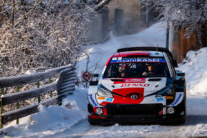 Sebastien Ogier (FRA) and Julien Ingrassia (FRA) of team Toyota Gazoo Racing are seen racing on special stage nr. 10 during the World Rally Championship Monte Carlo in Gap, France on 23,January // Jaanus Ree/Red Bull Content Pool // SI202101230114 // Usage for editorial use only //