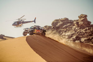 Stephane Peterhansel (FRA) for X-Raid Mini JCW Team races during stage 2 of Rally Dakar 2021 from Bisha to Wadi Ad-Dawasir, Saudi Arabia on January 04, 2021. // Flavien Duhamel/Red Bull Content Pool // SI202101040126 // Usage for editorial use only //