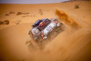 Stephane Peterhansel (FRA) of X-Raid JCW Team races during stage 07 of Rally Dakar2021 from Hail to Sakaka, Saudi Arabia on January 10, 2021 // Marcelo Maragni/Red Bull Content Pool // SI202101100105 // Usage for editorial use only //