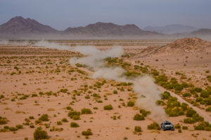 Stephane Peterhansel and Edouard Boulanger in the Mini Buggy of the X-Raid Mini JCW Team races during the 10th stage of the Dakar 2021 between Neom and Al-?Ula, in Saudi Arabia on January 13, 2021. // Eric Vargiolu / DPPI / Red Bull Content Pool // SI202101130121 // Usage for editorial use only //