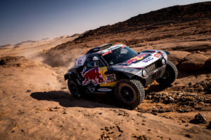 Stephane Peterhansel (FRA) of X-Raid JCW Team races during stage 03 of Rally Dakar2021 from Wadi Ad Dawasir to Wadi Ad Dawasir, Saudi Arabia on January 05, 2021 // Marcelo Maragni/Red Bull Content Pool // SI202101050053 // Usage for editorial use only //