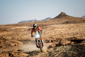 Toby Price (AUS) of Red Bull KTM Factory Team races during stage 03 of Rally Dakar2021 from Wadi Ad Dawasir to Wadi Ad Dawasir, Saudi Arabia on January 05, 2021 // Marcelo Maragni/Red Bull Content Pool // SI202101050058 // Usage for editorial use only //