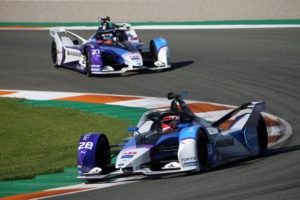 Valencia (ESP), 27th November - 1st December 2020. ABB FIA Formula E World Championship, Season 7, BMW i Andretti Motorsport, BMW iFE.21, Maximilian Günther (GER) No. 28 and 27 Jake Dennis (GBR), test.