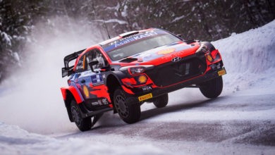 Ott Tanak (EST) and Martin Jarveoja (EST) of team Hyundai Shell Mobis WRT are seen racing during the World Rally Championship Finland in Rovaniemi, Finland on 26,February // Jaanus Ree/Red Bull Content Pool // SI202102260142 // Usage for editorial use only //