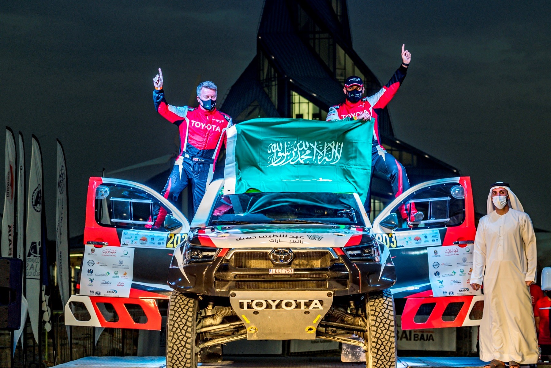 Saudi Arabia’s Yazeed Al Rajhi and British co-driver Michael Orr won the cars title