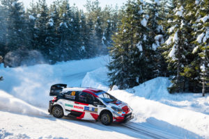 Kalle Rovanpera (FIN) and Jonne Halttunen (FIN) of team Toyota Gazoo Racing WRT are seen racing during the World Rally Championship Finland in Rovaniemi, Finland on February 28, 2021 // Jaanus Ree/Red Bull Content Pool // SI202102280018 // Usage for editorial use only //