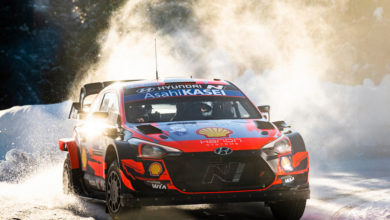 Ott Tanak (EST) and Martin Jarveoja (EST) of team Hyundai Shell Mobis WRT are seen racing during the World Rally Championship Finland in Rovaniemi, Finland on February 28, 2021 // Jaanus Ree/Red Bull Content Pool // SI202102280004 // Usage for editorial use only //