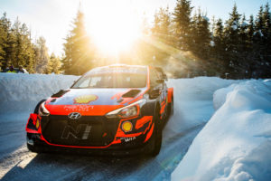 Ott Tanak (EST) and Martin Jarveoja (EST) of team Hyundai Shell Mobis WRT are seen racing during the World Rally Championship Finland in Rovaniemi, Finland on February 28, 2021 // Jaanus Ree/Red Bull Content Pool // SI202102280038 // Usage for editorial use only //