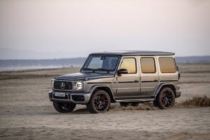 Mercedes-AMG G 63 Edition 1, designo platin magno, Leder Exklusiv Nappa AMG schwarz.;Kraftstoffverbrauch kombiniert: 13,1 l/100 km, CO2-Emissionen kombiniert: 299 g/km* Mercedes-AMG G 63 Edition 1, designo platinum magno, AMG Exclusive nappa leather black.;Fuel consumption combined: 13.1 l/100 km; Combined CO2 emissions: 299 g/km*