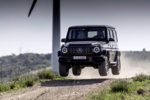 Mercedes-AMG G 63, obsidian black metallic, AMG Exclusive nappa leather macchiato beige/ espresso brown.;Kraftstoffverbrauch kombiniert: 13,1 l/100 km; CO2-Emissionen kombiniert: 299 g/km* Mercedes-AMG G 63, obsidian black metallic, AMG Exclusive nappa leather macchiato beige/espresso brown.;Fuel consumption combined: 13.1 l/100 km; Combined CO2 emissions: 299 g/km*