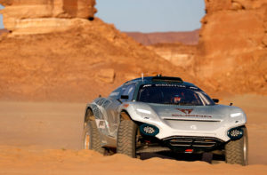 ALULA, SAUDI ARABIA - APRIL 02: Claudia Hurtgen (GER), ABT CUPRA XE during the Desert X-Prix at AlUla on April 02, 2021 in AlUla, Saudi Arabia. (Photo by Sam Bloxham / LAT Images)
