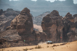 ALULA, SAUDI ARABIA - APRIL 03: Claudia Hurtgen (GER)/Mattias Ekstrom (SWE), ABT CUPRA XE during the Desert X-Prix at AlUla on April 03, 2021 in AlUla, Saudi Arabia. (Photo by Charly Lopez / LAT Images)