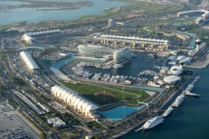 Aerial view at Formula One World Championship, Rd19, Abu Dhabi Grand Prix, Race, Yas Marina Circuit, Abu Dhabi, UAE,