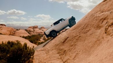 The GMC HUMMER EV Pickup goes through rigorous off-road testing on challenging trails near Moab, Utah in the lead-up to its production debut this fall.