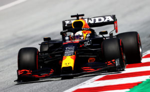 SPIELBERG, AUSTRIA - JUNE 26: Max Verstappen of the Netherlands driving the (33) Red Bull Racing RB16B Honda on track during qualifying ahead of the F1 Grand Prix of Styria at Red Bull Ring on June 26, 2021 in Spielberg, Austria. (Photo by Clive Rose/Getty Images) // Getty Images / Red Bull Content Pool // SI202106260260 // Usage for editorial use only //