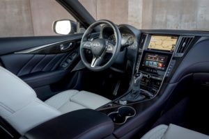 Currently available at INFINITI retailers nationwide, the 2021 Q50 features two new exterior colors, Slate Gray and Grand Blue. Added for 2021 is a suite of standard driver assist technologies on all grades.