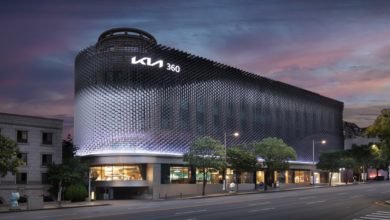 Kia360 exterior at night