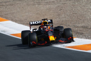 ZANDVOORT, NETHERLANDS - SEPTEMBER 03: Max Verstappen of the Netherlands driving the (33) Red Bull Racing RB16B Honda during practice ahead of the F1 Grand Prix of The Netherlands at Circuit Zandvoort on September 03, 2021 in Zandvoort, Netherlands. (Photo by Bryn Lennon/Getty Images) // Getty Images / Red Bull Content Pool // SI202109030436 // Usage for editorial use only //
