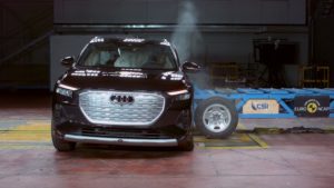 2 Audi Q4 e-tron - Side Mobile Barrier test - Sept 21