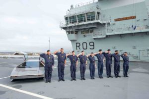 1 Bulldog with members of the crew of HMS Prince of wales- credit Dick Barnatt