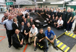 13 The final V12 Vanquish S Ultimate Edition rolls of the production line in July 2007