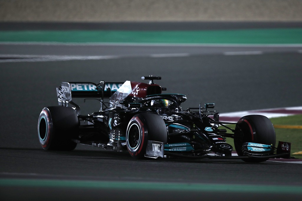 Formel 1 - Mercedes-AMG Petronas Motorsport, Großer Preis von Katar 2021. Lewis Hamilton Formula One - Mercedes-AMG Petronas Motorsport, Qatar GP 2021. Lewis Hamilton