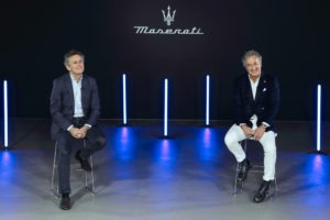 D 03_Maserati_back_to_racing_Davide_Grasso_CEO_Maserati_and_Alejandro_Agag_Founder_Chairman_Formula E_at_Modena_Plant