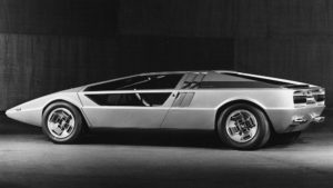 Coupè 2 posti Prototipo realizzato da Giugiaro (Italdesign) su telaio e meccanica della Bora telaio 081 Vettura presentata al Salone di Ginevra del 1972.