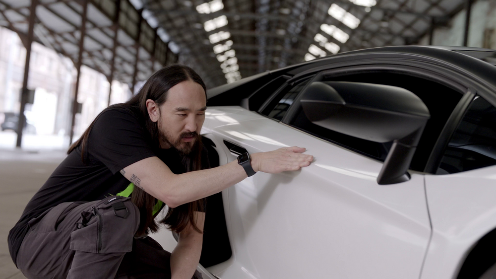 3 Steve Aoki with Lamborghini Aventador Coupe