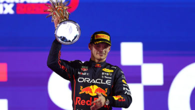JEDDAH, SAUDI ARABIA - MARCH 27: Race winner Max Verstappen of the Netherlands and Oracle Red Bull Racing celebrates on the podium during the F1 Grand Prix of Saudi Arabia at the Jeddah Corniche Circuit on March 27, 2022 in Jeddah, Saudi Arabia. (Photo by Lars Baron/Getty Images) // Getty Images / Red Bull Content Pool // SI202203270587 // Usage for editorial use only //