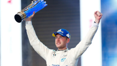Stoffel Vandoorne (BEL), Mercedes Benz EQ celebrates on the podium