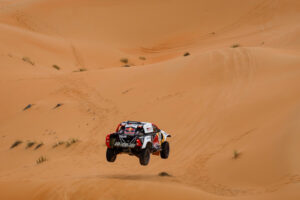 201 AL ATTIYAH Nasser (qat), BAUMEL Mathieu (fra), Toyota Gazoo Racing, Toyota GR DKR Hilux, FIA W2RC, action during the Stage 3 of the 2023 Abu Dhabi Desert Challenge, 2nd round of the 2023 W2RC season, on March 1, 2023 around Qasr Al Sarab in the Liwa Desert, Abu Dhabi - Photo Julien Delfosse / DPPI