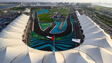 YAS MARINA CIRCUIT, UNITED ARAB EMIRATES - NOVEMBER 20: Aerial during the Abu Dhabi GP at Yas Marina Circuit on Sunday November 20, 2022 in Abu Dhabi, United Arab Emirates. (Photo by Gareth Harford / Motorsport Images Photographer)