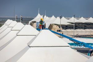2024 F1 Preparations At Yas Marina Circuit - Canopy Cleaning held on Friday, 8 November, 2024 at Yas Marina Circuit, Abu Dhabi, United Arab Emirates