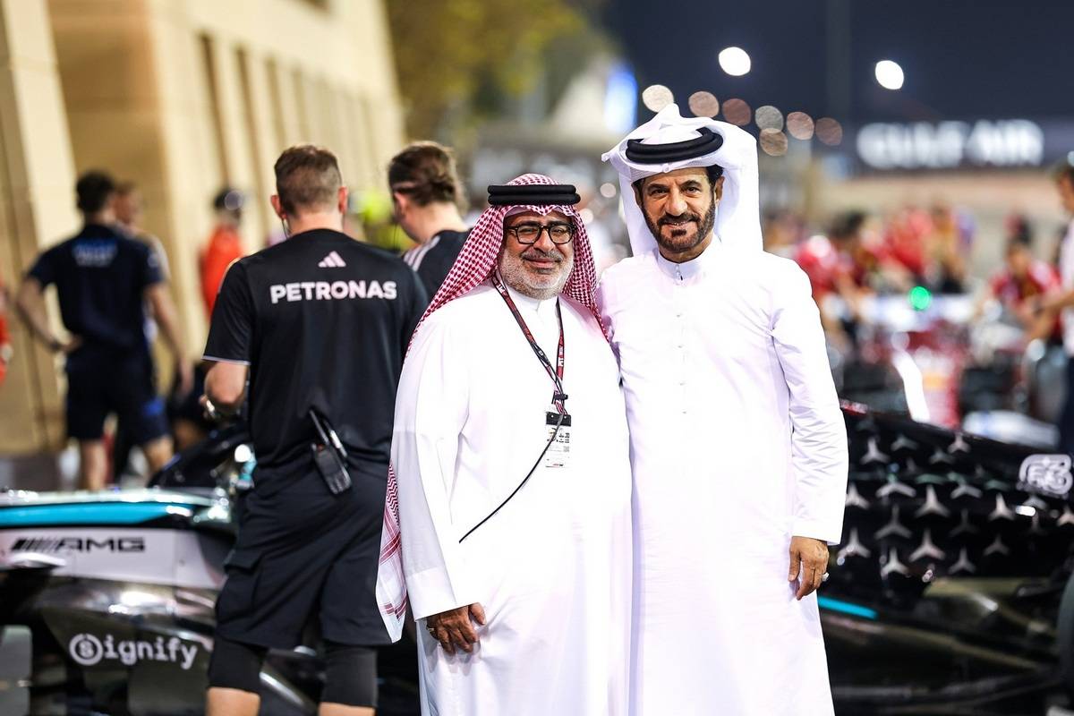 Shaikh Abdullah bin Isa Al Khalifa with BEN SULAYEM Mohammed (uae), President of the FIA, portrait, during the Formula 1 Gulf Bahrain Grand Prix 2025, 4th round of the 2025 FIA Formula One World Championship from April 11 to 13, 2025 on the Bahrain International Circuit, in Sakhir, Bahrain - Photo Florent Gooden / DPPI