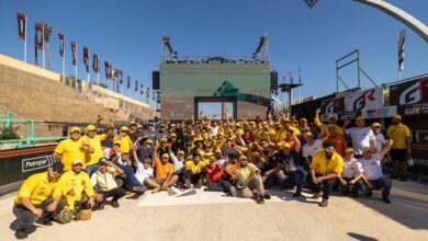 1. FIA President Mohammed Ben Sulayem with volunteers at the ceremonial opening of the WRC Rally del Paraguay in Encarnación
