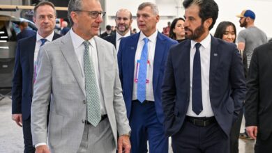FIA President Ben Sulayem with Mike Spagnola, President of SEMA in Las Vegas