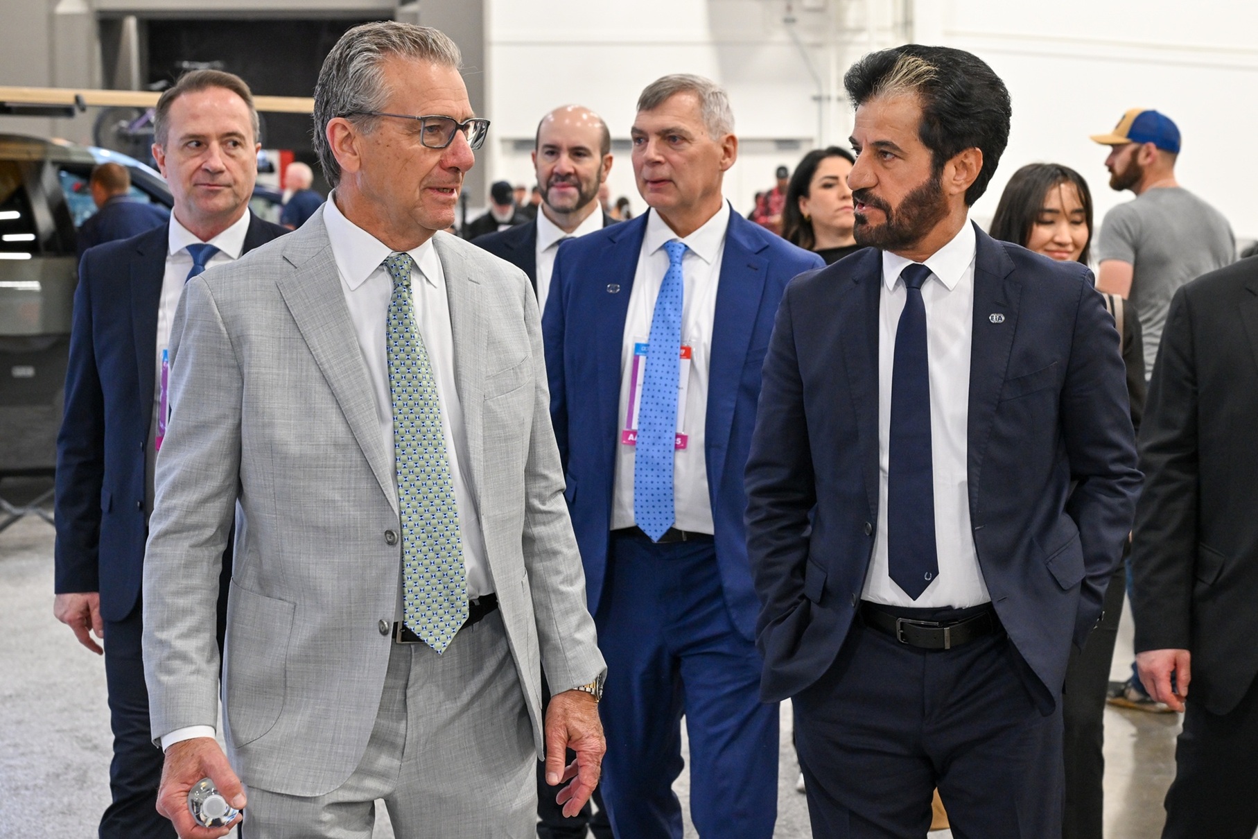 FIA President Ben Sulayem with Mike Spagnola, President of SEMA in Las Vegas