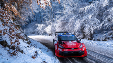 Oliver Solberg (SWE) Elliott Edmondson (GBR) Of team TOYOTA GAZOO RACING WRT are seen performing during the World Rally Championship Monte-Carlo in Gap, France on 24,January. 2025 // Jaanus Ree / Red Bull Content Pool // SI202601240052 // Usage for editorial use only //