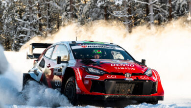 Elfyn Evans (GBR) Scott Martin (GBR) Of team TOYOTA GAZOO RACING WRT are seen racing during the World Rally Championship Sweden in Umea, Sweden on 14 February, 2026 // Jaanus Ree / Red Bull Content Pool // SI202602145351 // Usage for editorial use only //