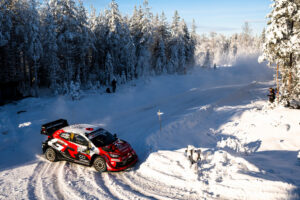 Takamoto Katsuta (JPN) Aaron Johnston (IRL) Of team TOYOTA GAZOO RACING WRT are seen racing during the World Rally Championship Sweden in Umea, Sweden on 14 February, 2026 // Jaanus Ree / Red Bull Content Pool // SI202602145353 // Usage for editorial use only //