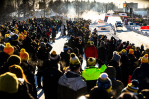 Jon Armstrong (IRL) and Shane Byrne (IRL) of M-SPORT FORD WORLD RALLY TEAM compete during the second stop of the World Rally Championship in Umea, Sweden on February 15, 2026. // Jaanus Ree / Red Bull Content Pool // SI202602154060 // Usage for editorial use only //