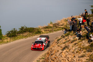 Takamoto Katsuta (JPN) Aaron Johnston (IRL) Of team TOYOTA GAZOO RACING WRT seen during the World Rally Championship Croatia in Rijeka, Croatia on 12 April, 2026 // Jaanus Ree / Red Bull Content Pool // SI202604120186 // Usage for editorial use only //