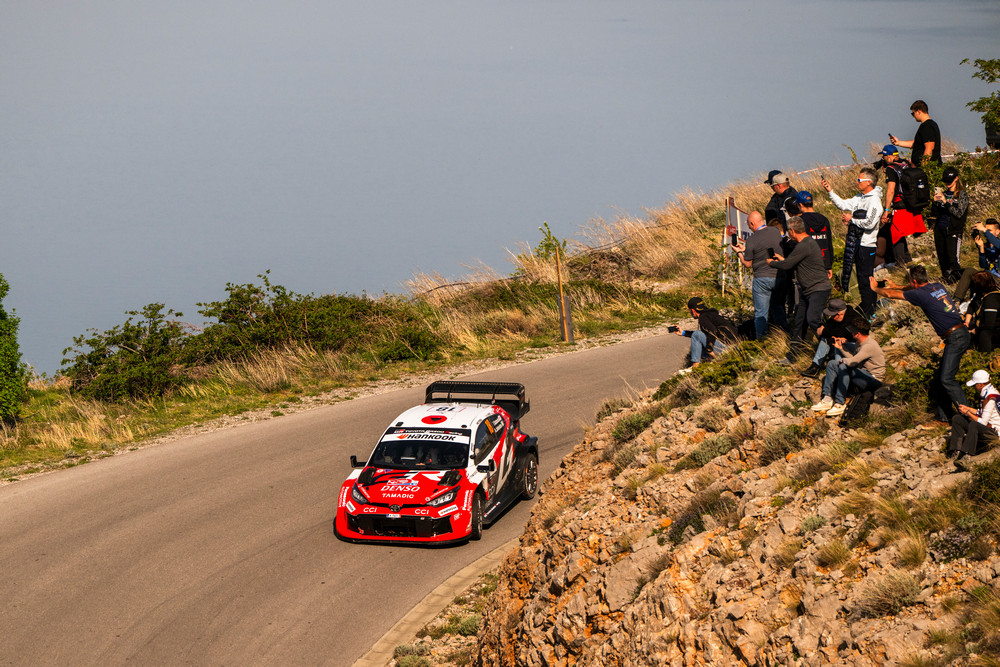 Takamoto Katsuta (JPN) Aaron Johnston (IRL) Of team TOYOTA GAZOO RACING WRT seen during the World Rally Championship Croatia in Rijeka, Croatia on 12 April, 2026 // Jaanus Ree / Red Bull Content Pool // SI202604120186 // Usage for editorial use only //