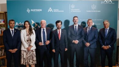 FIA President Mohammed Ben Sulayem with Montenegrin Prime Minister Milojko Spajić and other officials