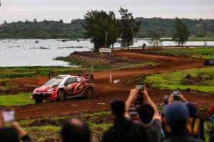 Sami Pajari (FIN), Marko Salminen (FIN) Of team TOYOTA GAZOO RACING WRT2 seen during the World Rally Championship in Encarnacion, Paraguay on 30.08.2026 // Jaanus Ree / Red Bull Content Pool // SI202608300527 // Usage for editorial use only //