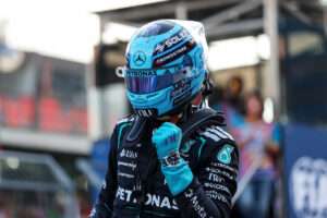 Formel 1 - Mercedes-AMG PETRONAS F1 Team, Großer Preis von Aserbaidschan 2026. George Russell Formula One - Mercedes-AMG PETRONAS F1 Team, 2026 Azerbaijan GP. George Russell